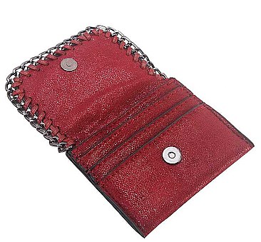 FASHION CHAINED OUT LINE MINI WALLET