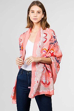 PRINTED CHIFFON LONG SCARF