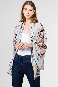 PRINTED CHIFFON LONG SCARF