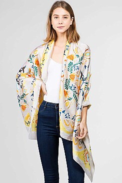 PRINTED CHIFFON LONG SCARF