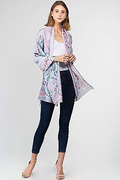 PRINTED CHIFFON LONG SCARF