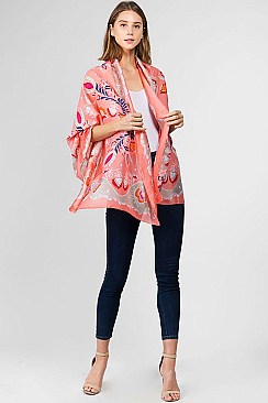 PRINTED CHIFFON LONG SCARF