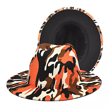 TRENDY CAMOUFLAGE Fedora Hat for Women