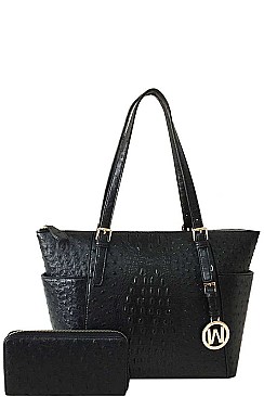 2IN1 DESIGNER CLASSY SATCHEL WITH MATCHING WALLET JYOS-1009-W