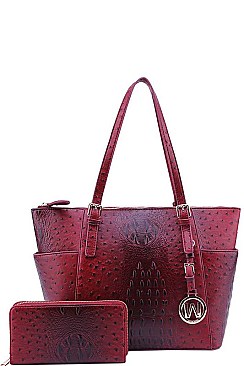 2IN1 DESIGNER CLASSY SATCHEL WITH MATCHING WALLET JYOS-1009-W