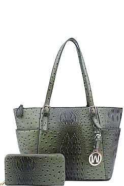 2IN1 DESIGNER CLASSY SATCHEL WITH MATCHING WALLET JYOS-1009-W