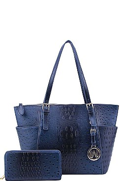 2IN1 DESIGNER CLASSY SATCHEL WITH MATCHING WALLET JYOS-1009-W