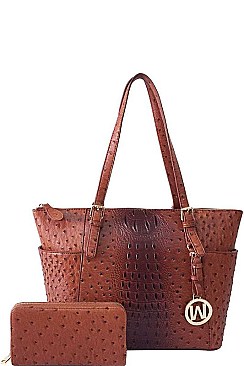 2IN1 DESIGNER CLASSY SATCHEL WITH MATCHING WALLET JYOS-1009-W