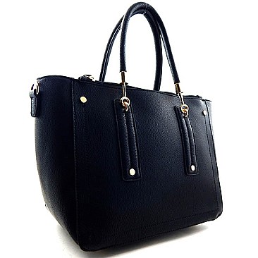 Hook Accent Triple Compartment Quality Satchel