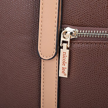 SOLID SHOPPER BAG WITH USB PORT