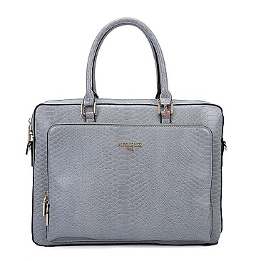 Nicole Lee Python Snake Skin Satchel Brief Case