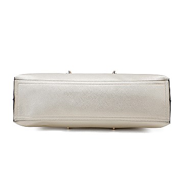 Nicole Lee Saffiano Top Handle Satchel