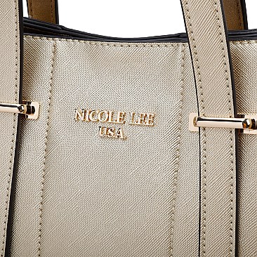 Nicole Lee Saffiano Top Handle Satchel