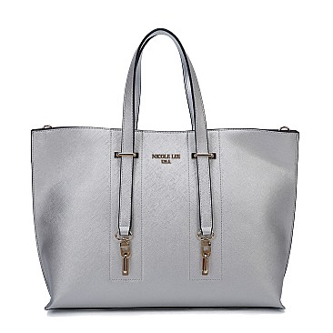 Nicole Lee Saffiano Top Handle Satchel