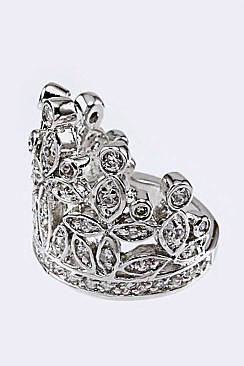 Cubic Zirconia Crown Ring LACW1803