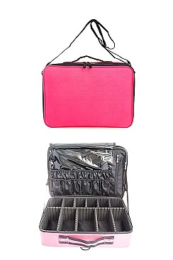 PINK BEAUTY CREATIONS TRAVEL BEAUTY FABRIC CASE BAG