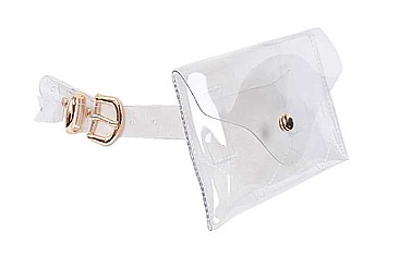 MODERN CLEAR HOLOGRAM TRANSPARENT BELT FANNY PACK