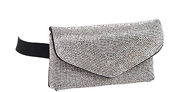 TRENDY RHINESTONE SPARKLE BELT FANNY PACK