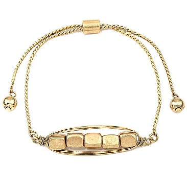 Trendy Metal Nugget Metal String Bracelet MH-PB0744