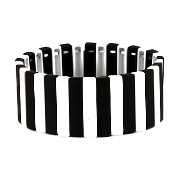 Fashionable Color-coated Pinstripe Lego Block Elastic Bracelet MH-PB0928