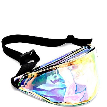 PB7054-LP  Hologram Clear Fashion Fanny Pack