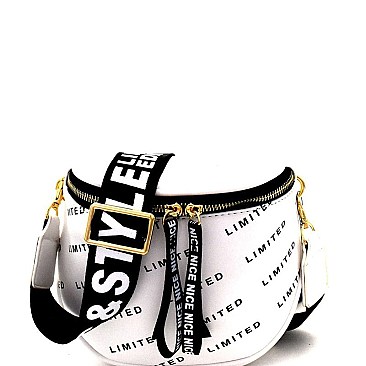 'Limited' Letter Print 2-Way Fanny Pack Messenger