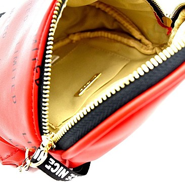 'Limited' Letter Print 2-Way Fanny Pack Messenger