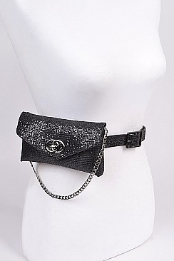 Sequin Chain Fanny Pack