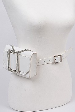Fashion Rhinestone Emblem Fanny Pack