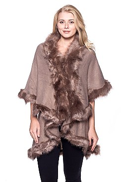 Stylish Faux Fur Poncho/Vest FM-PC051
