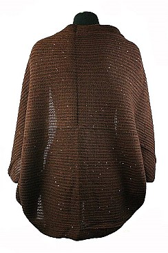 Fashionable Sequin Accent Knit Bolero FM-PC21031