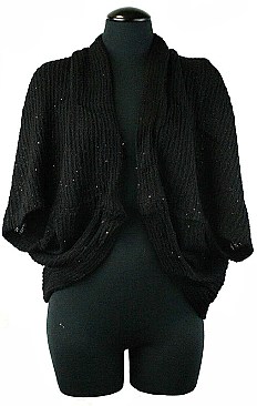 Fashionable Sequin Accent Knit Bolero FM-PC21031