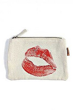 KISS PRINT CANVAS POUCH