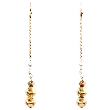 PE1365-LP  Metal Nugget Fish Hook Drop EARRING