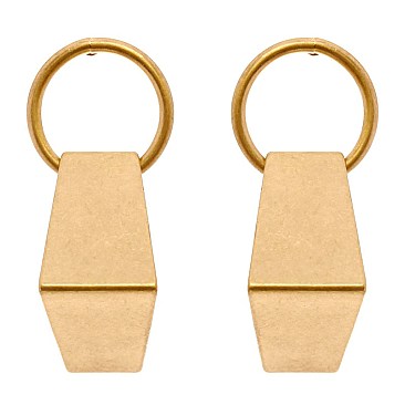 PE1896-LP Textured Matte Metal Post Earring