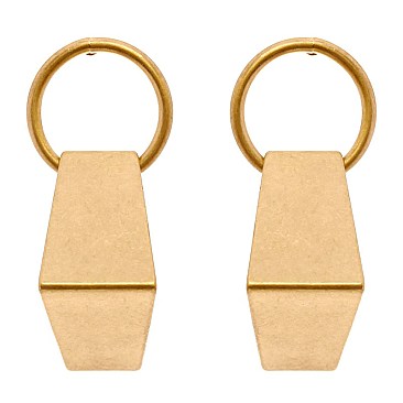 PE1896-LP Textured Matte Metal Post Earring