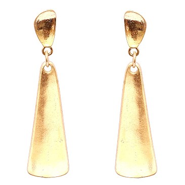 PE1898-LP Hammered Metal Chunk Organic Earring