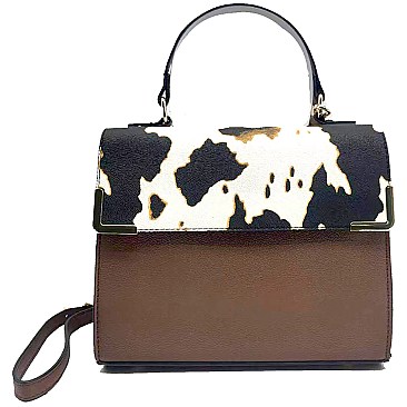 TRENDY Colorblock Top Handle Satchel