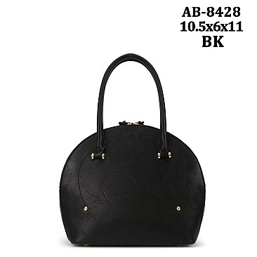 Round Shape Triple Compartment Satchel Bag