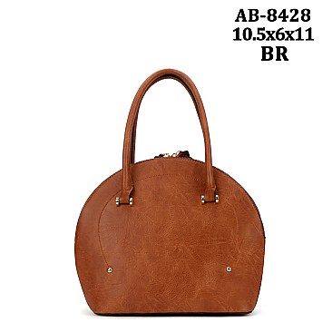 Round Shape Triple Compartment Satchel Bag