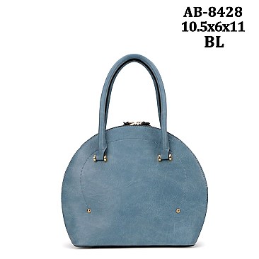 Round Shape Triple Compartment Satchel Bag