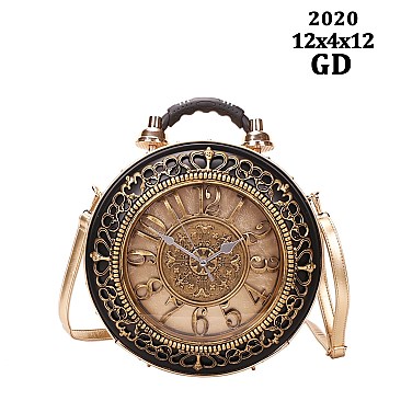 Real Alarm Clock Vintage Women Handbags