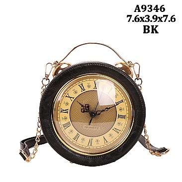 Real Clock Shoulder & Satchel Handbags