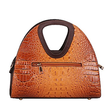 2 in 1 Crocodile Satchel Set With Wallet - High Quality