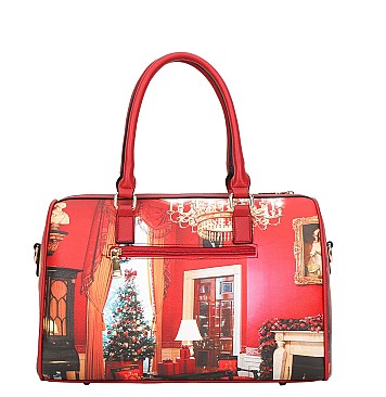 Magazine Print Kamala Harris Satchel Bag With Wallet