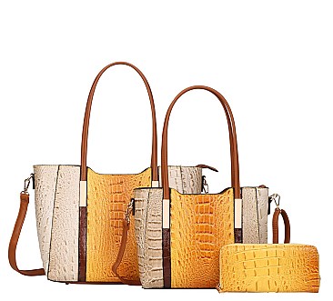 Alligator 3-in-1 Tote Bag Set