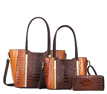 Alligator 3-in-1 Tote Bag Set