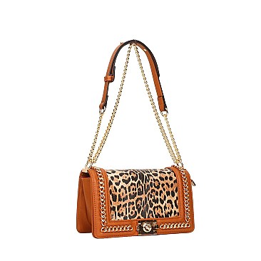 2 In 1 Leopard Shoulder -Cross-Body Bag with Wallet