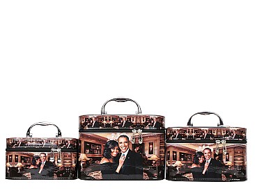 3 IN 1 MICHELLE OBAMA COSMETIC CASE BOX SET