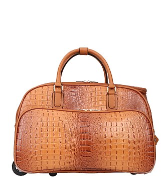 Crocodile Rolling Travel Duffle Bag - Weekender Bag